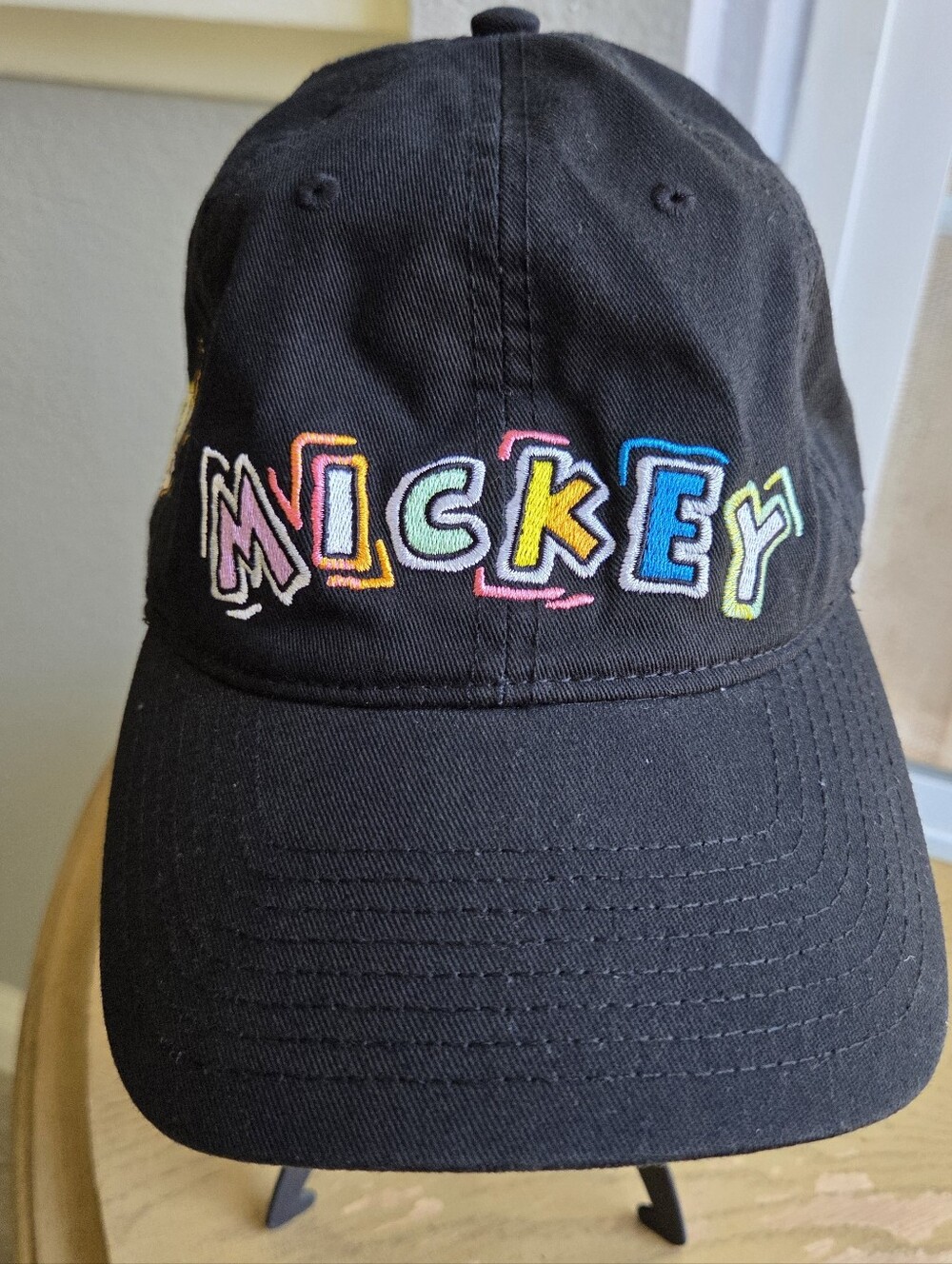 Disney x Neff Mickey Mouse Retro Snapback Hat Black Embroidered Baseball Cap OSF